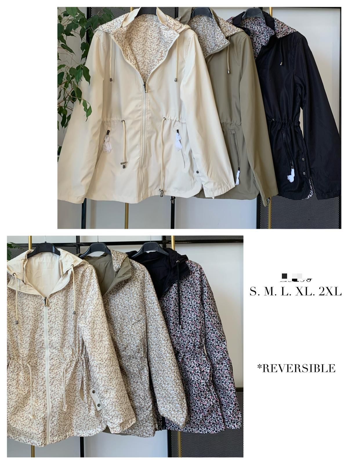 chaqueta reversible impermeable